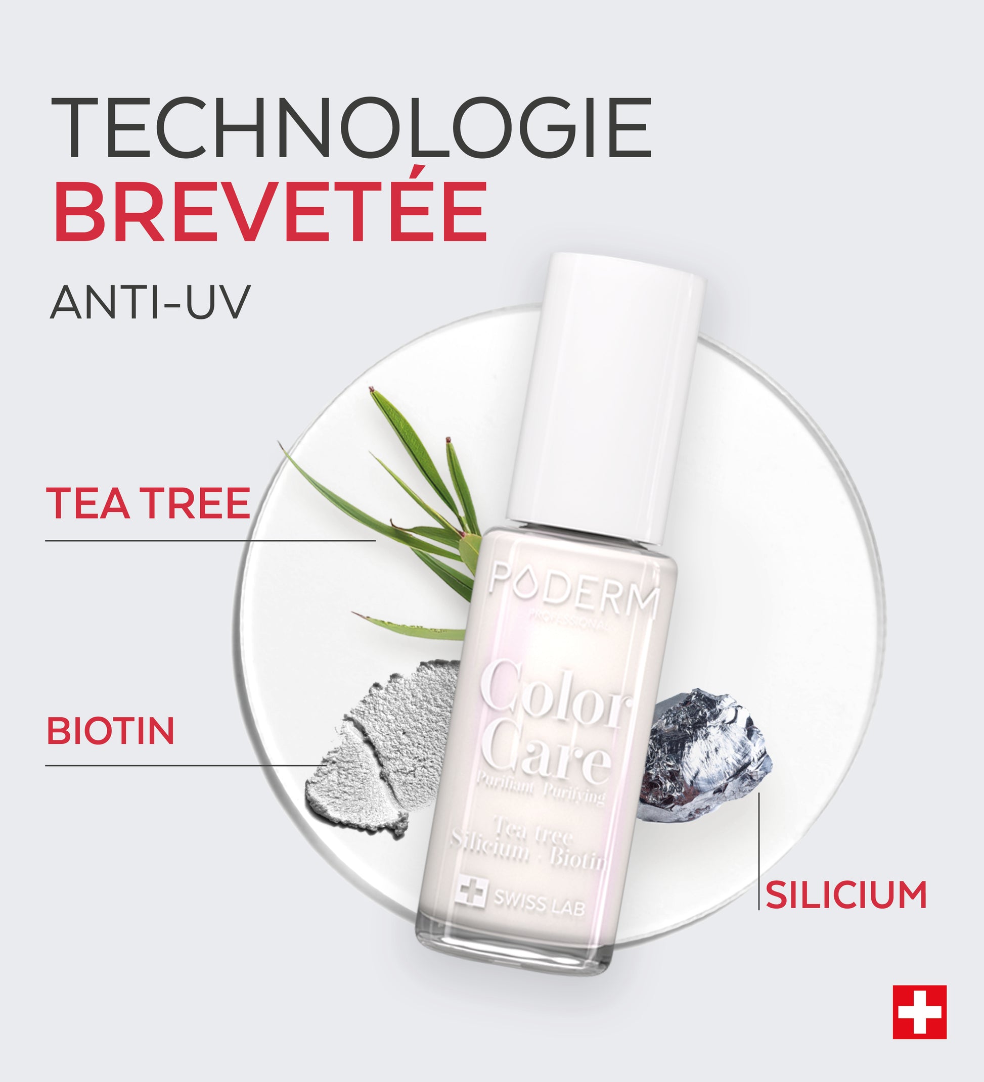 Vernis Color Care Tea Tree - Blanc Perlé