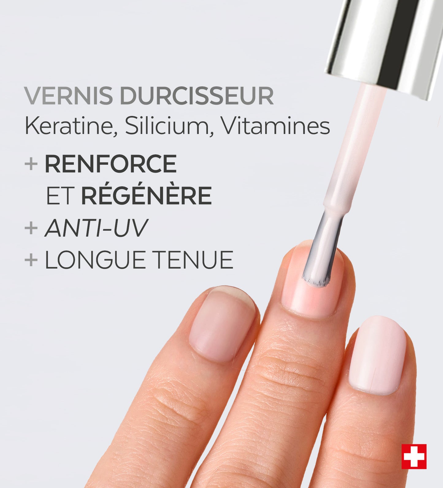 Vernis Color Strong Durcisseur - Rose poudré
