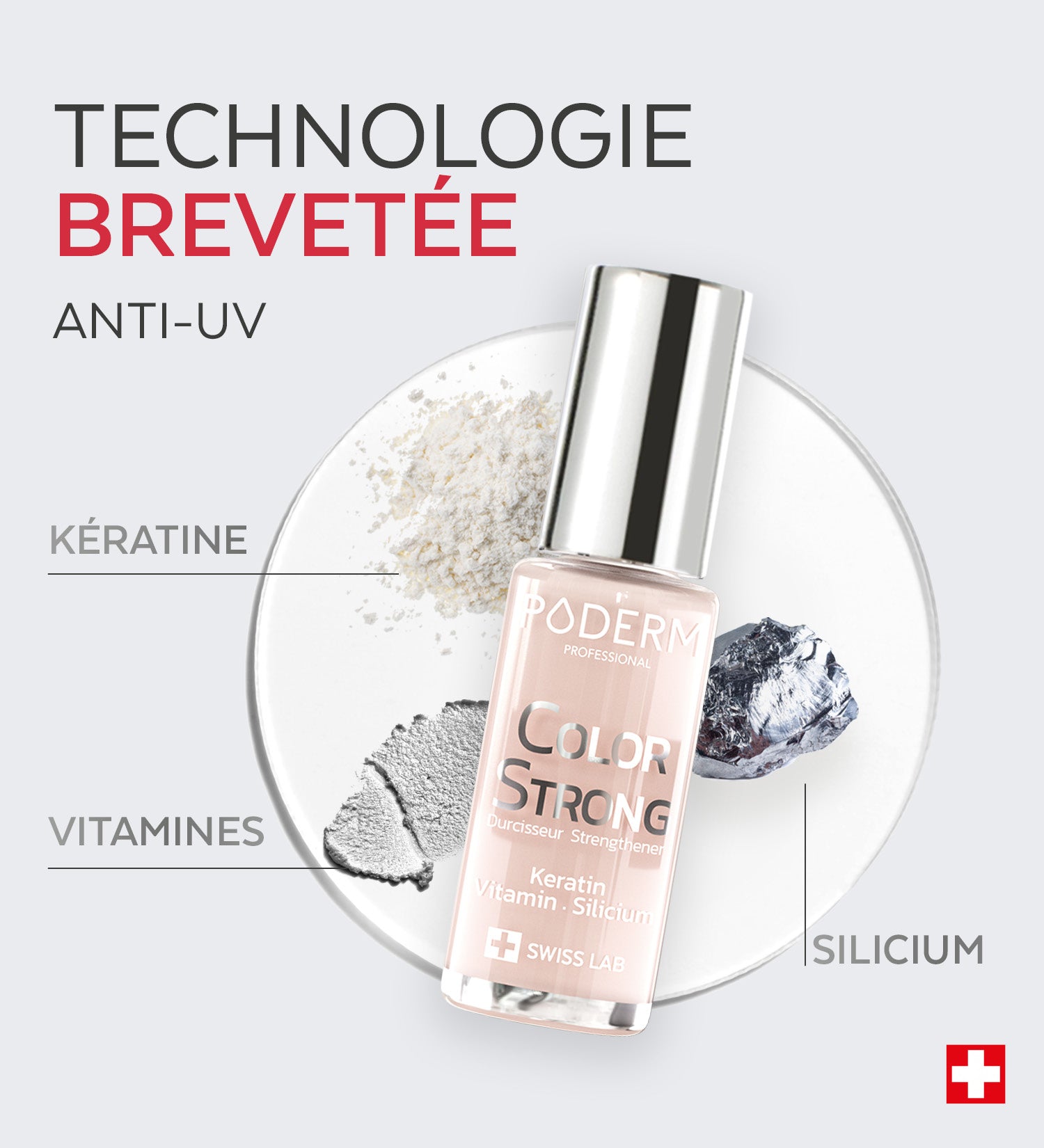 Vernis Color Strong Durcisseur - Rose poudré