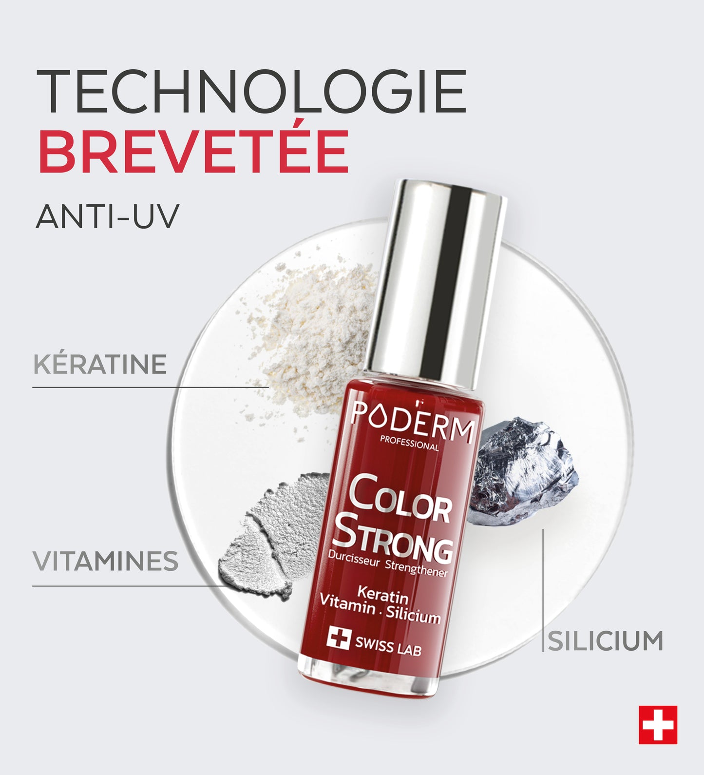 Vernis Color Strong Durcisseur - Rouge Allure