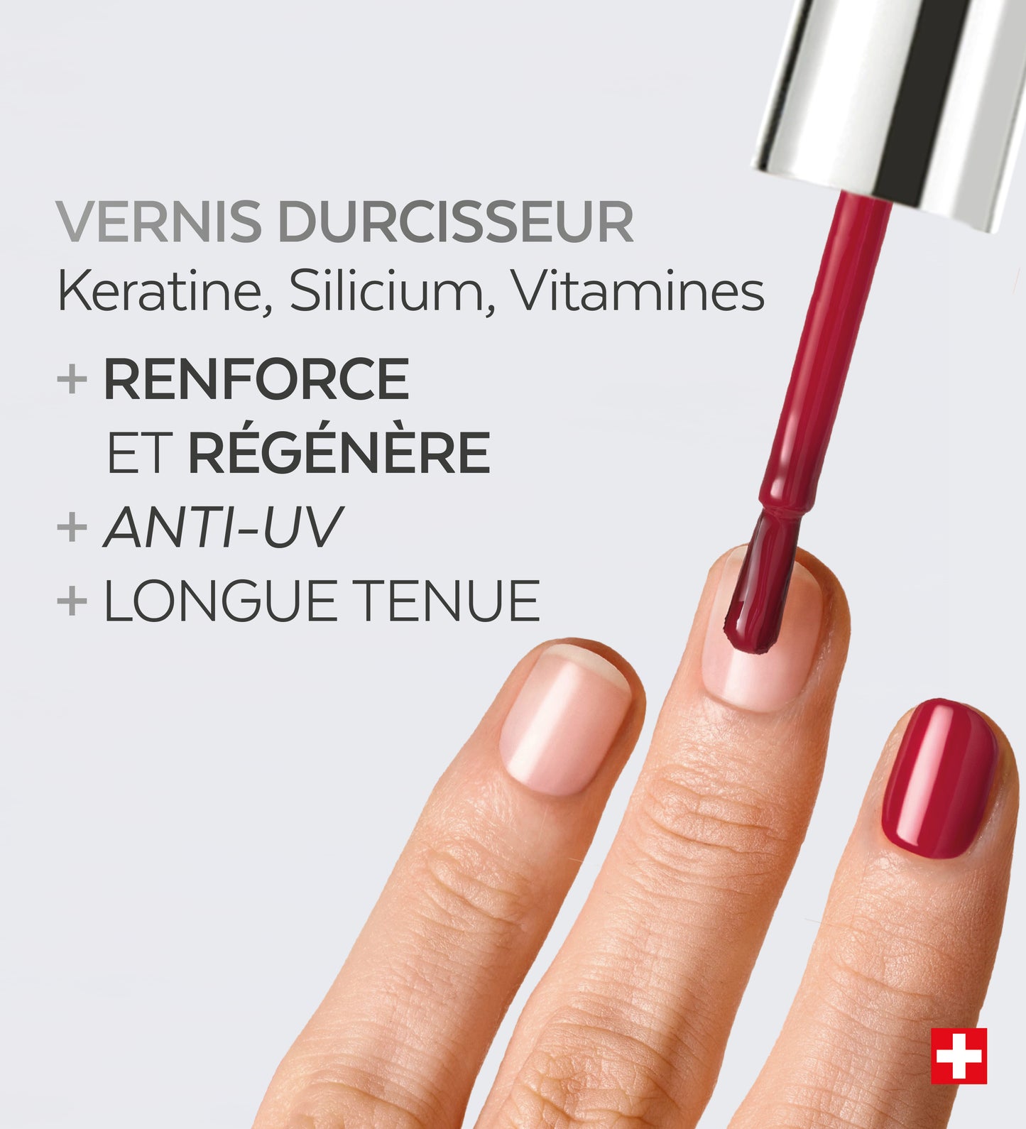 Vernis Color Strong Durcisseur - Rouge Allure